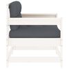 vidaXL Chaises de jardin et coussins lot de 2 blanc bois de pin massif