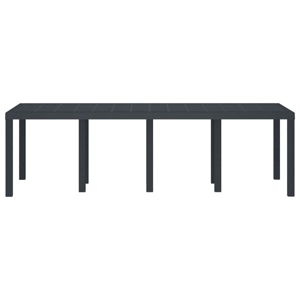 vidaXL Table de jardin pour repas Anthracite 250 x 100 x 73 cm