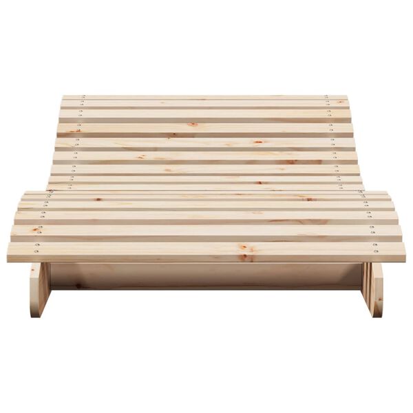 vidaXL Chaise longue 205x80x31,5 cm bois massif de pin