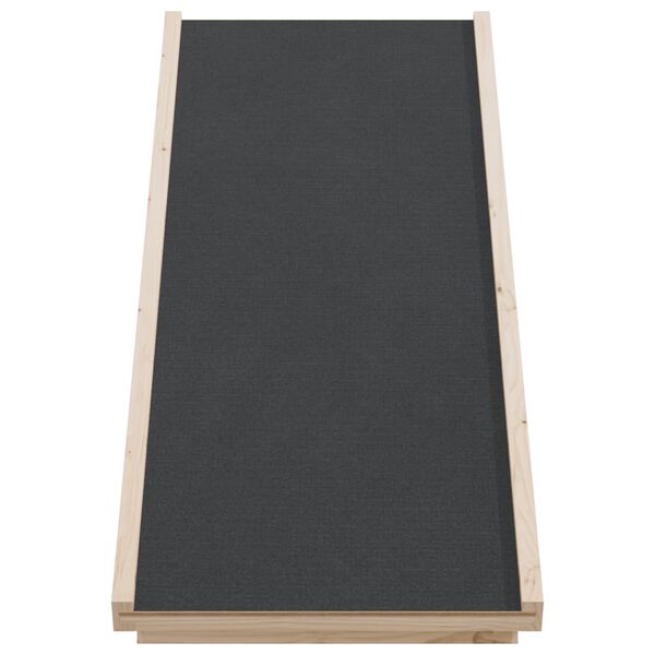 vidaXL Rampe pour chiens gris 100x40 cm bois de sapin solide