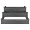 vidaXL Lit sur&eacute;lev&eacute; de jardin gris 120x120x56 cm bois massif de sapin