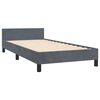 vidaXL Cadre de lit sans matelas gris fonc&eacute; double XL velours