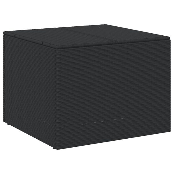 vidaXL Bo&icirc;te de rangement de jardin noir 291L r&eacute;sine tress&eacute;e