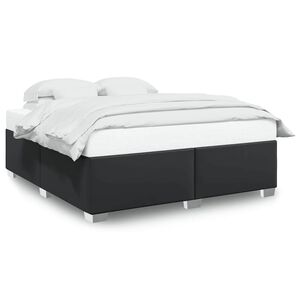 vidaXL Cadre de lit sans matelas noir similicuir