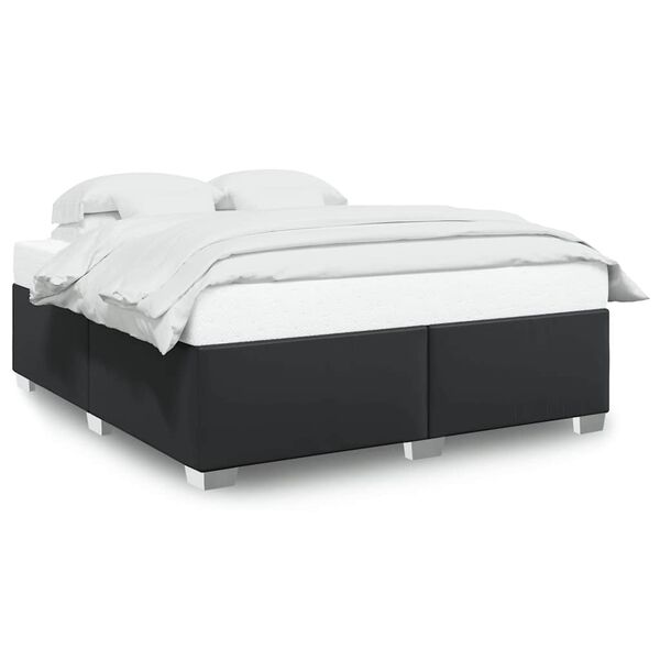 vidaXL Cadre de lit sans matelas noir similicuir