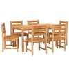 vidaXL Ensemble &agrave; manger de jardin 7 pcs Bois de teck solide