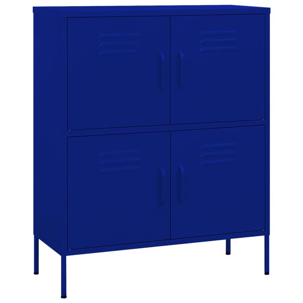 vidaXL Armoire de rangement Bleu marine 80x35x101,5 cm Acier
