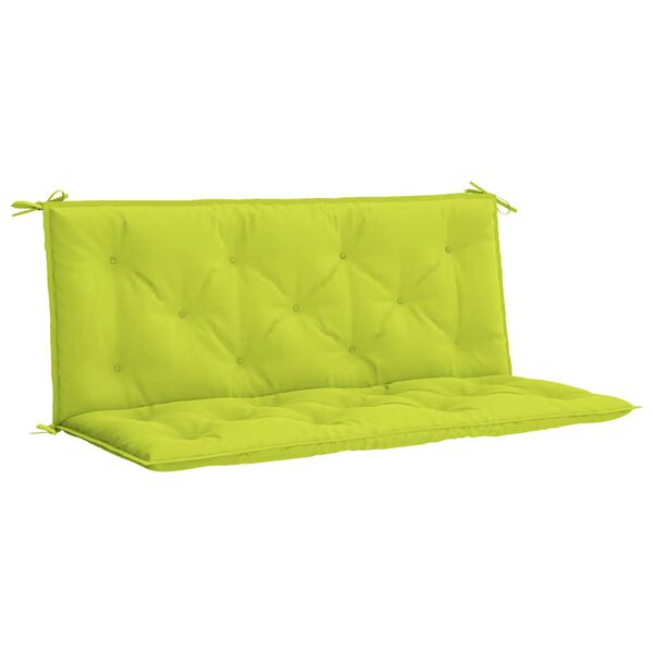 vidaXL Coussin de banc de jardin vert vif 120x(50+50)x7cm tissu oxford