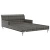 vidaXL Chaise longue &agrave; 2 places avec coussins R&eacute;sine tress&eacute;e Gris