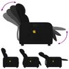 vidaXL Fauteuil inclinable de massage noir tissu