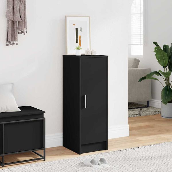 vidaXL Armoire &agrave; chaussures Noir 32x35x92 cm Bois d&rsquo;ing&eacute;nierie