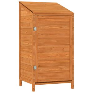 vidaXL Remise de jardin Marron 55x52x112 cm Bois de sapin solide