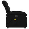 vidaXL Fauteuil inclinable de massage noir similicuir