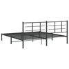 vidaXL Cadre de lit métal sans matelas avec tête de lit noir 193x203cm