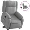 vidaXL Fauteuil inclinable &eacute;lectrique gris clair tissu