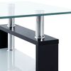 vidaXL Table basse Noir et transparent 95x55x40 cm Verre trempé