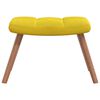 vidaXL Chaise de relaxation avec repose-pied Jaune moutarde Velours