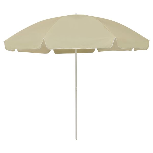 vidaXL Parasol de plage jaune sable 300 cm