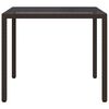 vidaXL Table de jardin pour repas Marron 90 x 90 x 75 cm Poly rotin