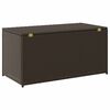 vidaXL Bo&icirc;te de rangement de jardin r&eacute;sine tress&eacute;e 100x50x50 cm marron