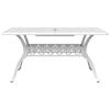 vidaXL Table de jardin blanc 150x90x72 cm aluminium coul&eacute;