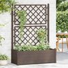 vidaXL Jardini&egrave;re avec treillis 100x43x142 cm PP Moka