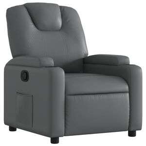 vidaXL Fauteuil inclinable gris similicuir