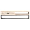 vidaXL Table basse Blanc 117x50x30 cm Bois d'acacia solide