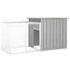 vidaXL Clapier Gris 200x91x100 cm Acier galvanisé