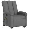 vidaXL Fauteuil inclinable de massage gris fonc&eacute; tissu