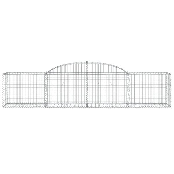 vidaXL Paniers &agrave; gabions arqu&eacute;s 4 pcs 300x50x60/80 cm fer galvanis&eacute;