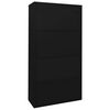 vidaXL Armoire de bureau avec porte coulissante Noir 90x40x180cm Acier