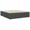vidaXL Cadre de lit sans matelas gris foncé tissu