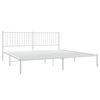 vidaXL Cadre de lit m&eacute;tal sans matelas et t&ecirc;te de lit blanc 193x203 cm