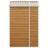 vidaXL Abri de jardin marron clair 191x130x198 cm acier galvanisé
