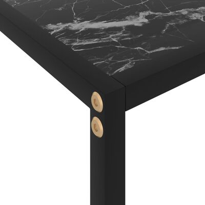 vidaXL Table console Noir 100x35x75 cm Verre trempé