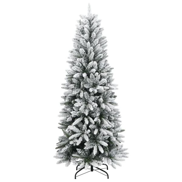 vidaXL Sapin de Noël artificiel 150 LED et neige floquée 150 cm