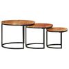 vidaXL Tables gigognes 3 pcs bois massif d'acacia