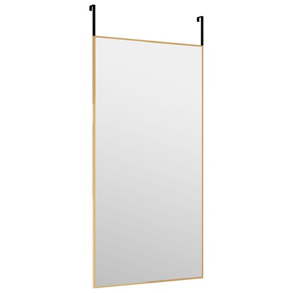 vidaXL Miroir de porte Dor&eacute; 40x80 cm Verre et aluminium