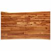 vidaXL Table &agrave; manger 140x80x75 cm bois d'acacia solide &agrave; bord vif