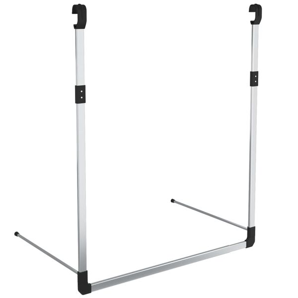 vidaXL Rail de suspension de garde-robe télescopique Argenté