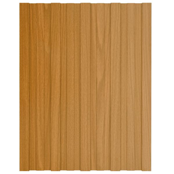 vidaXL Panneaux de toiture 36 pcs acier galvanis&eacute; naturel 60x45 cm
