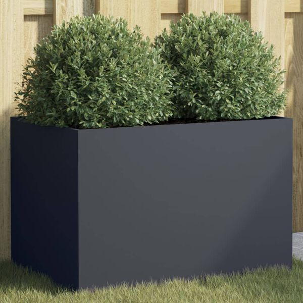 vidaXL Jardini&egrave;re anthracite 62x40x39 cm acier