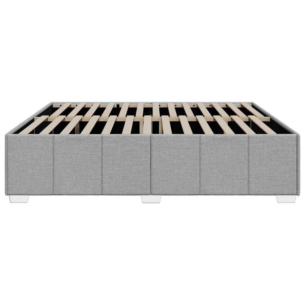vidaXL Cadre de lit sans matelas gris clair tissu