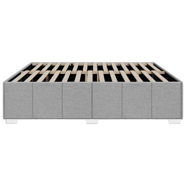 vidaXL Cadre de lit sans matelas gris clair tissu