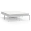 vidaXL Cadre de lit m&eacute;tal sans matelas blanc 150x200 cm