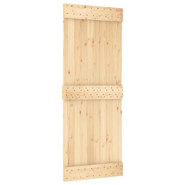 vidaXL Porte coulissante et kit de quincaillerie 80x210 cm pin massif