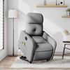 vidaXL Fauteuil inclinable de massage &eacute;lectrique gris clair tissu