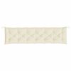 vidaXL Coussin de banc de jardin blanc cr&egrave;me 200x50x7 cm tissu oxford