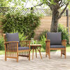 vidaXL Chaises de jardin avec coussins lot de 2 Bois d'acacia massif